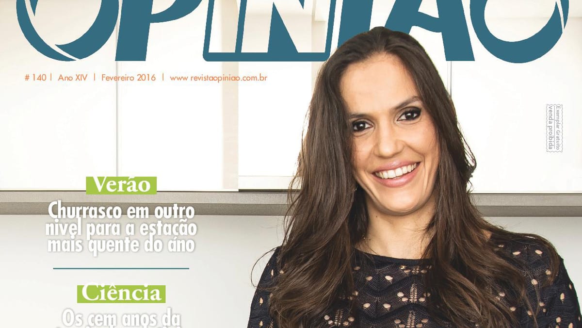 detalhe da capa da revista Opinião com a Dra. Luciana Fieri